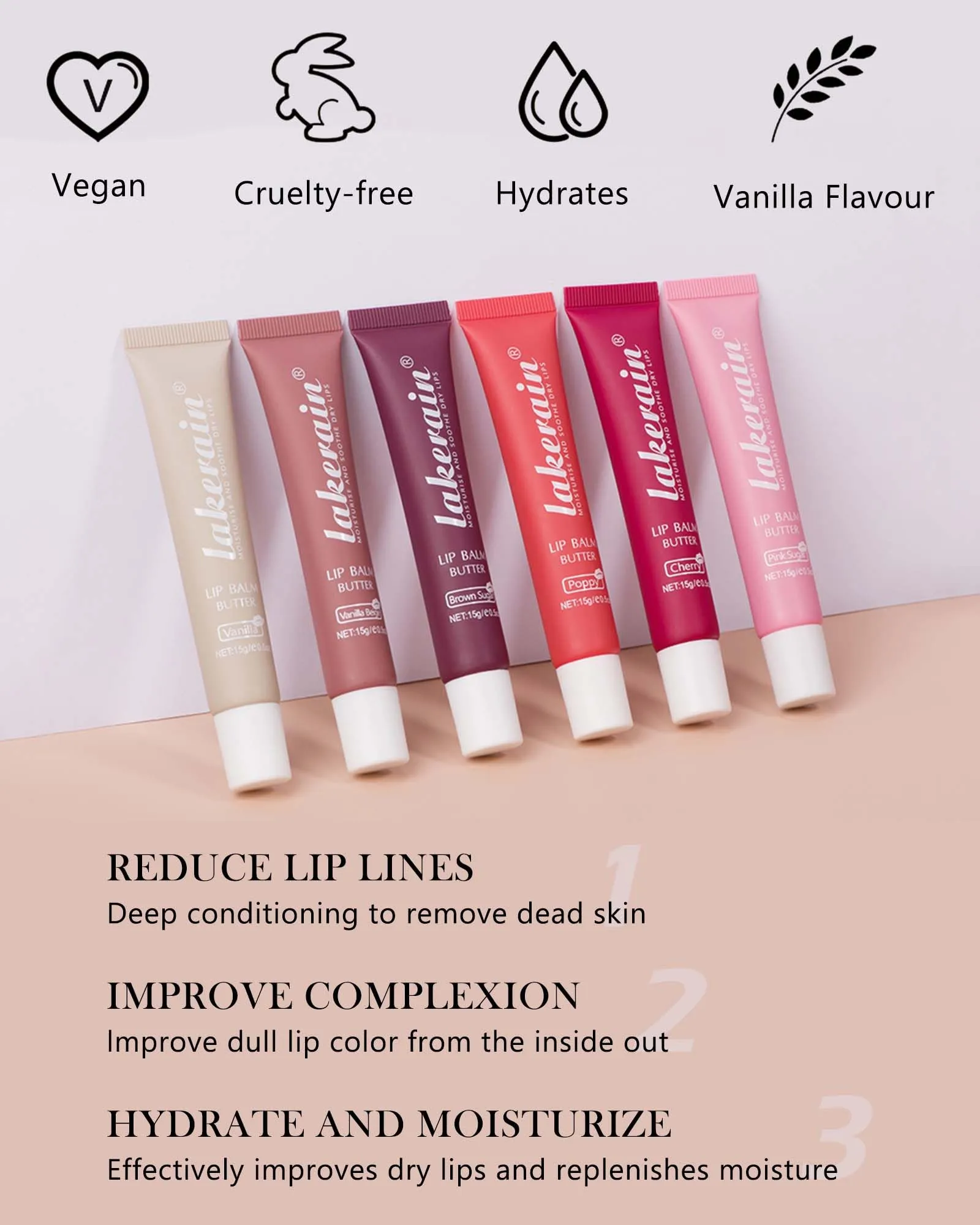 2 Color Glossy Lip Butter Balm, Moisturizing Lip Gloss Butter Non Sticky High Shiny Finish Lip Glow Oil, Natural Plumping Lip Tint Lip Care & Repair Lip Mask for Soft & Smooth & Protect Dry Lip- 01 06