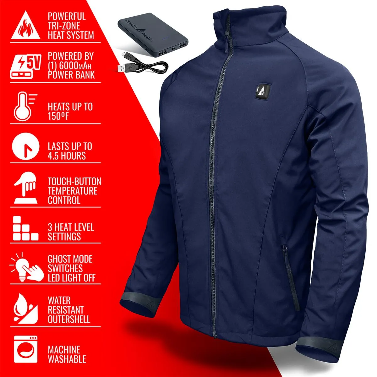 ActionHeat 5V Men's Softshell Battery Heated Jacket