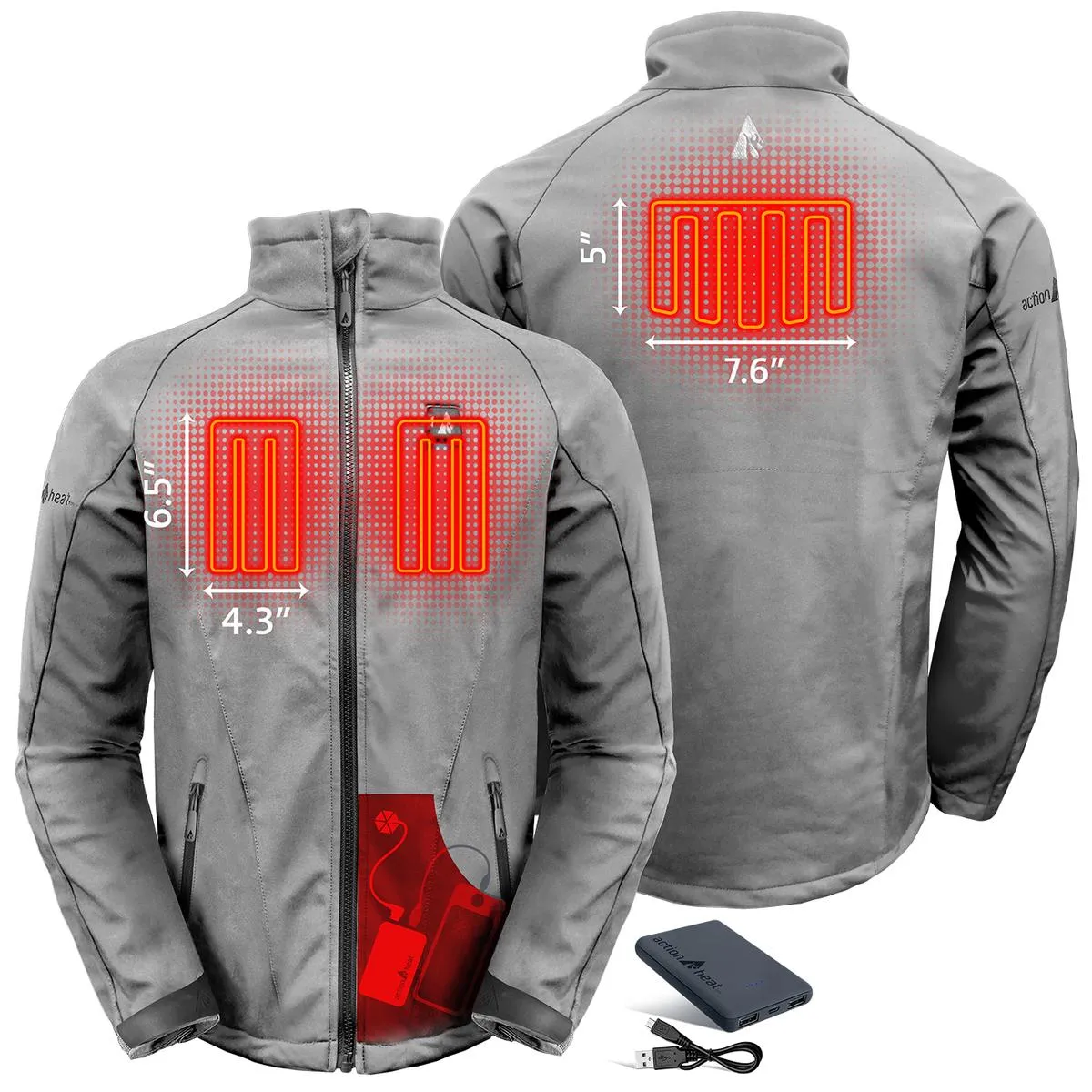 ActionHeat 5V Men's Softshell Battery Heated Jacket