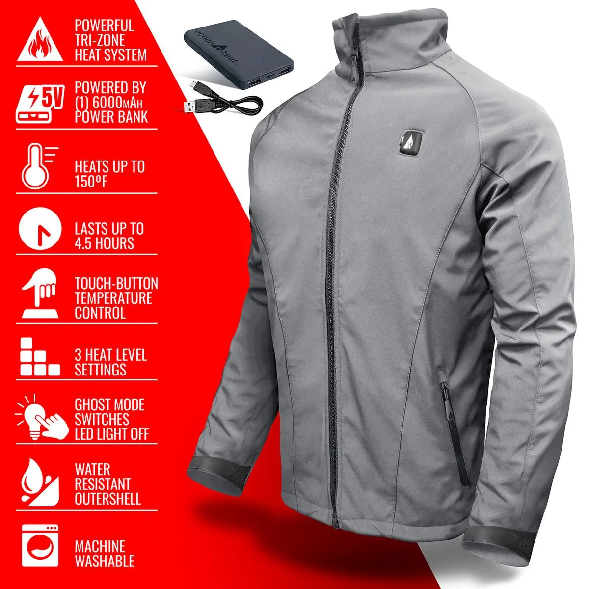 ActionHeat 5V Men's Softshell Battery Heated Jacket