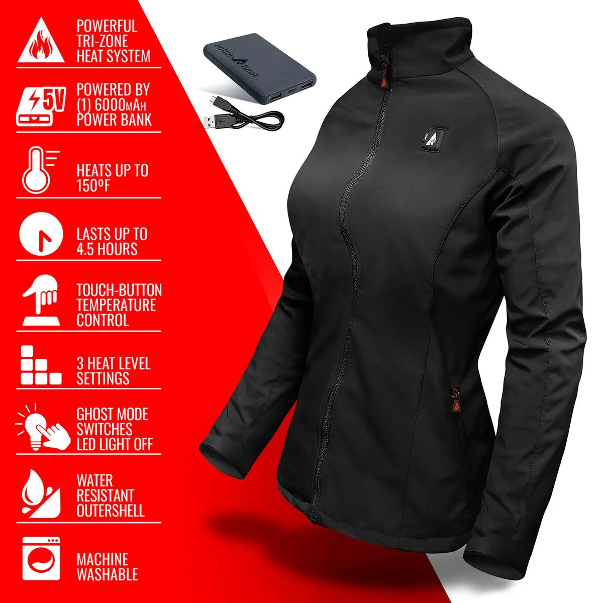 ActionHeat 5V Women's Softshell Battery Heated Jacket