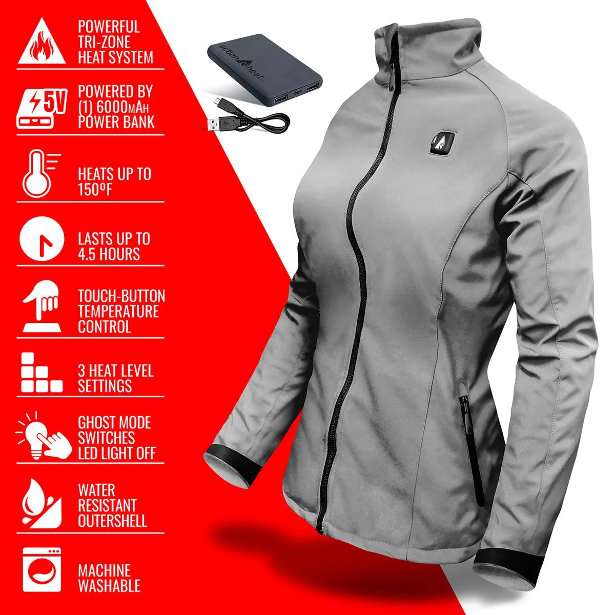 ActionHeat 5V Women's Softshell Battery Heated Jacket