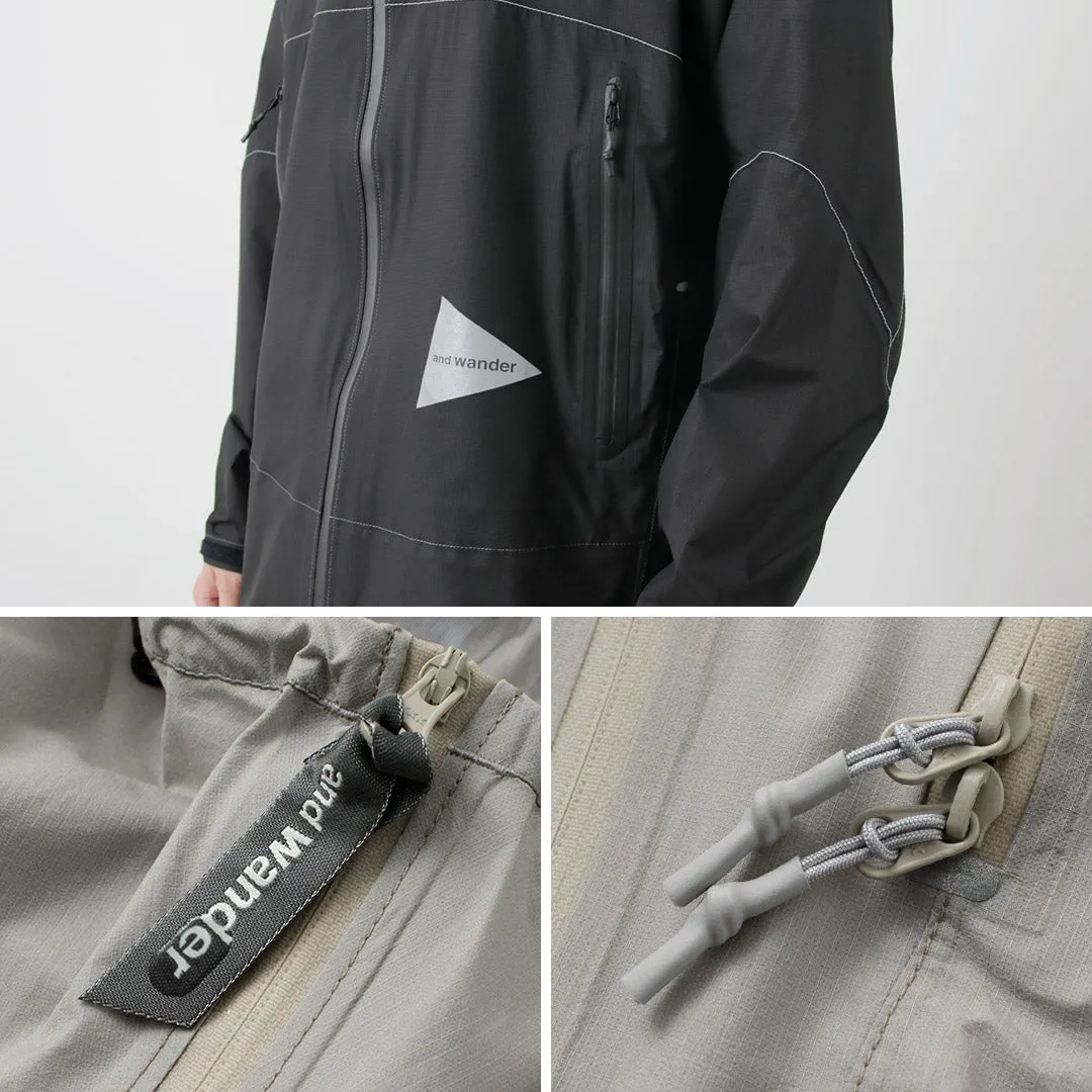 AND WANDER / 3 Layer Ultralight Rain Jacket