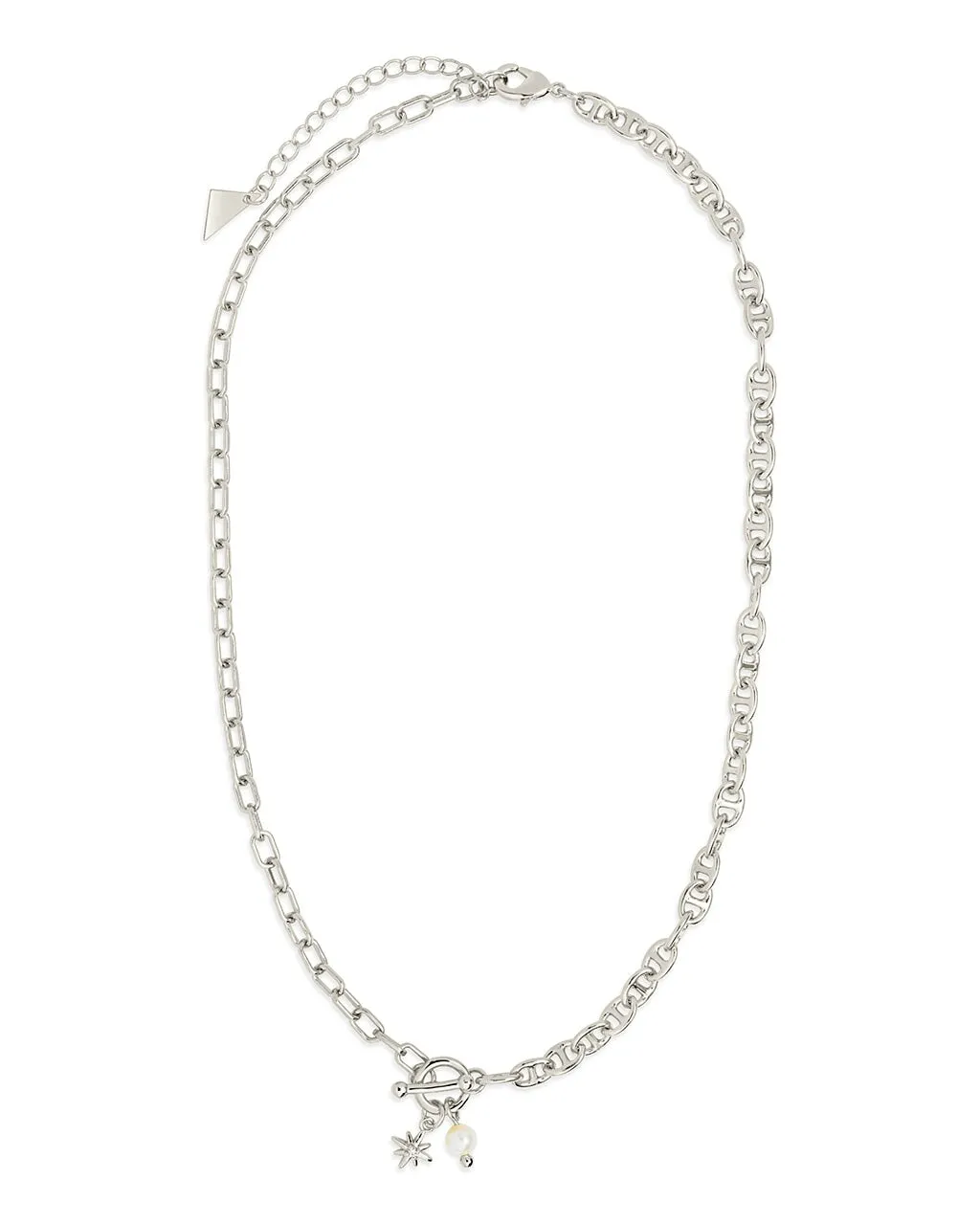 Ava Pearl & Burst Toggle Chain Necklace