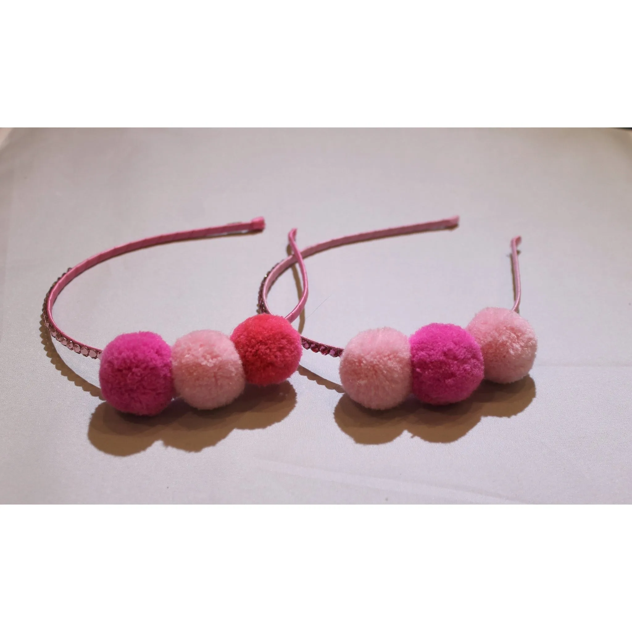 Bari Lynn Triple Pom Pom Headband