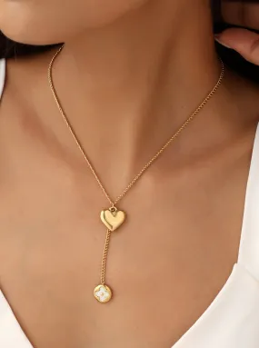 Bay Clover Heart Necklace