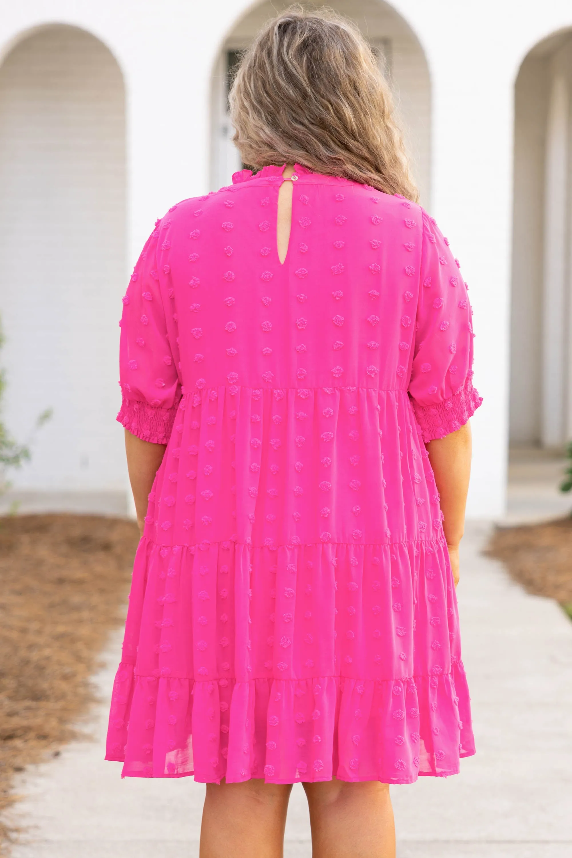 Be My Guide Dress, Hot Pink