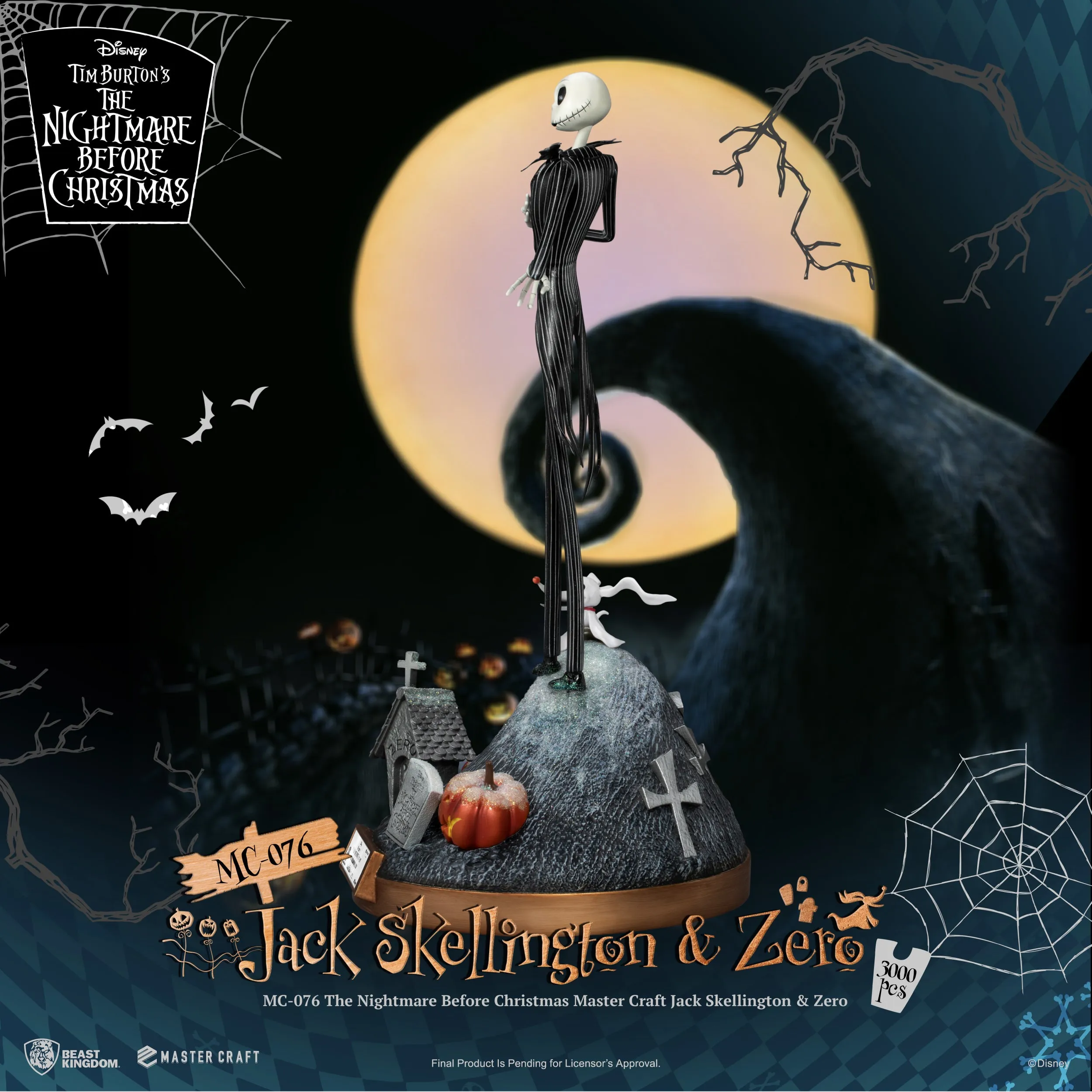 Beast Kingdom MC-076 The Nightmare Before Christmas Master Craft Jack Skellington & Zero