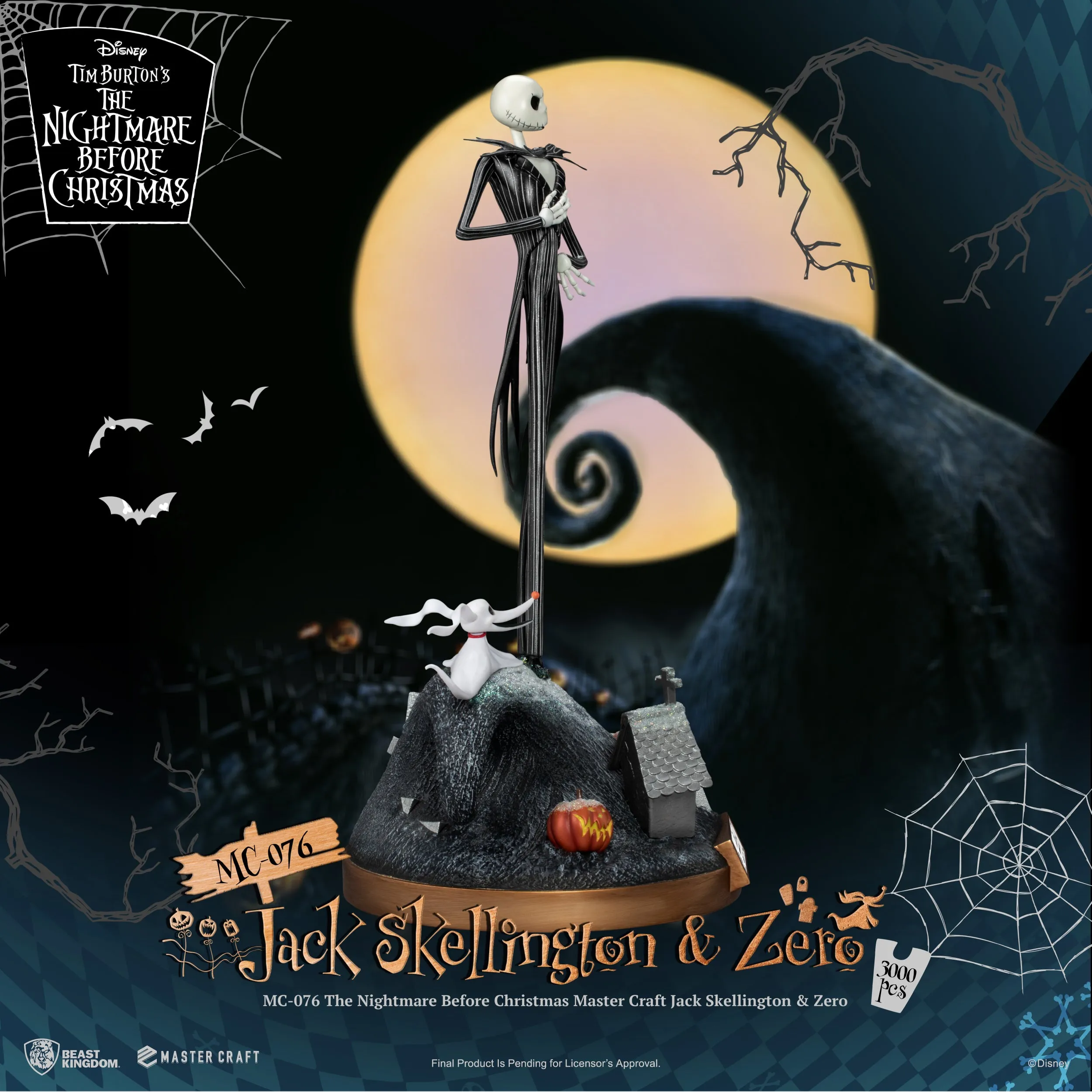 Beast Kingdom MC-076 The Nightmare Before Christmas Master Craft Jack Skellington & Zero