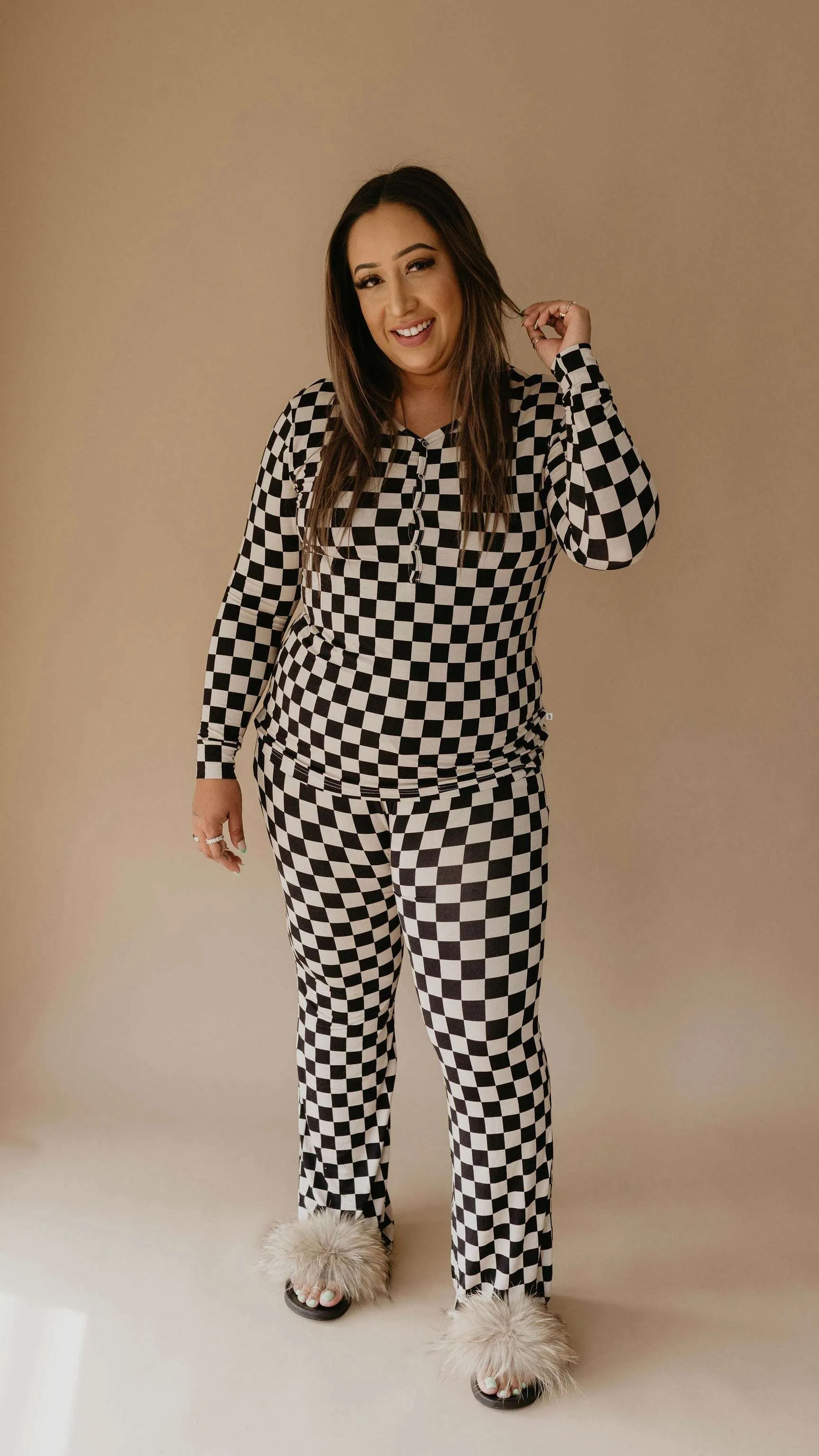 Black Checkerboard | Women's Bamboo Pajamas