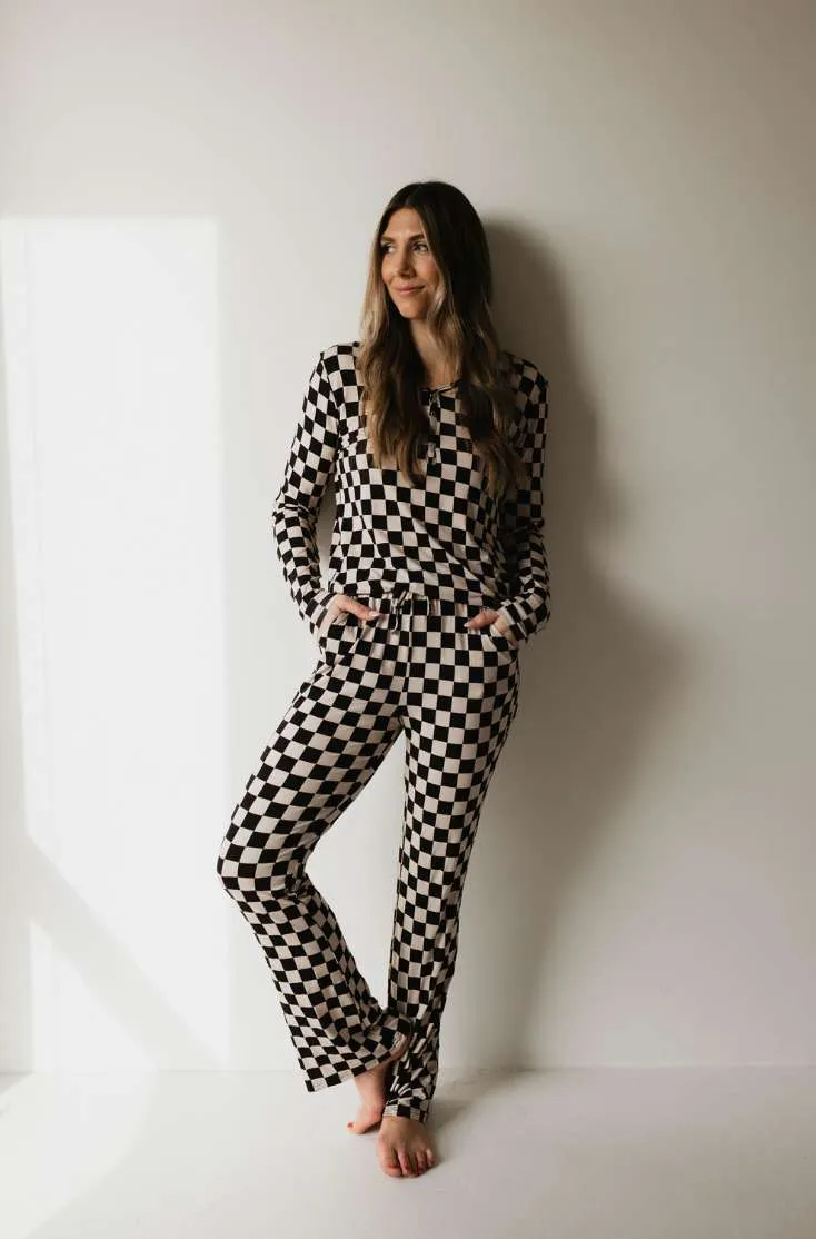 Black Checkerboard | Women's Bamboo Pajamas