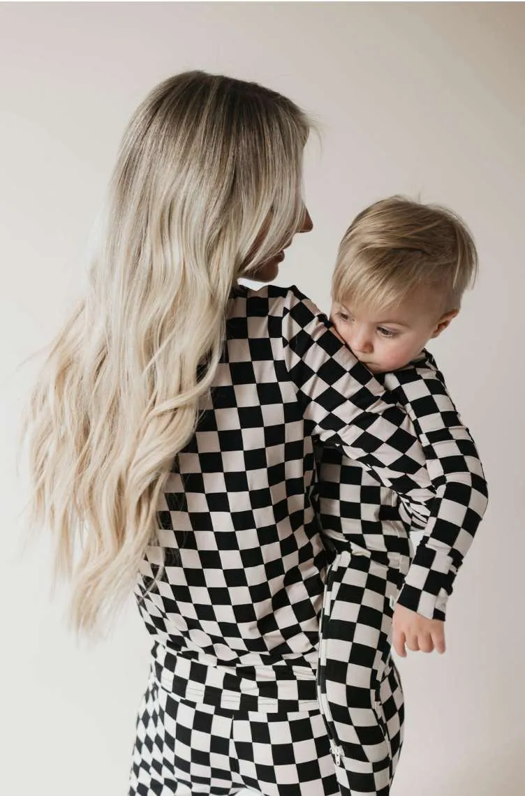 Black Checkerboard | Women's Bamboo Pajamas