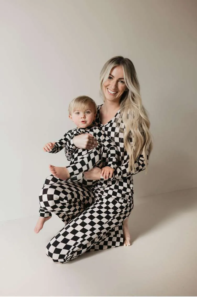 Black Checkerboard | Women's Bamboo Pajamas