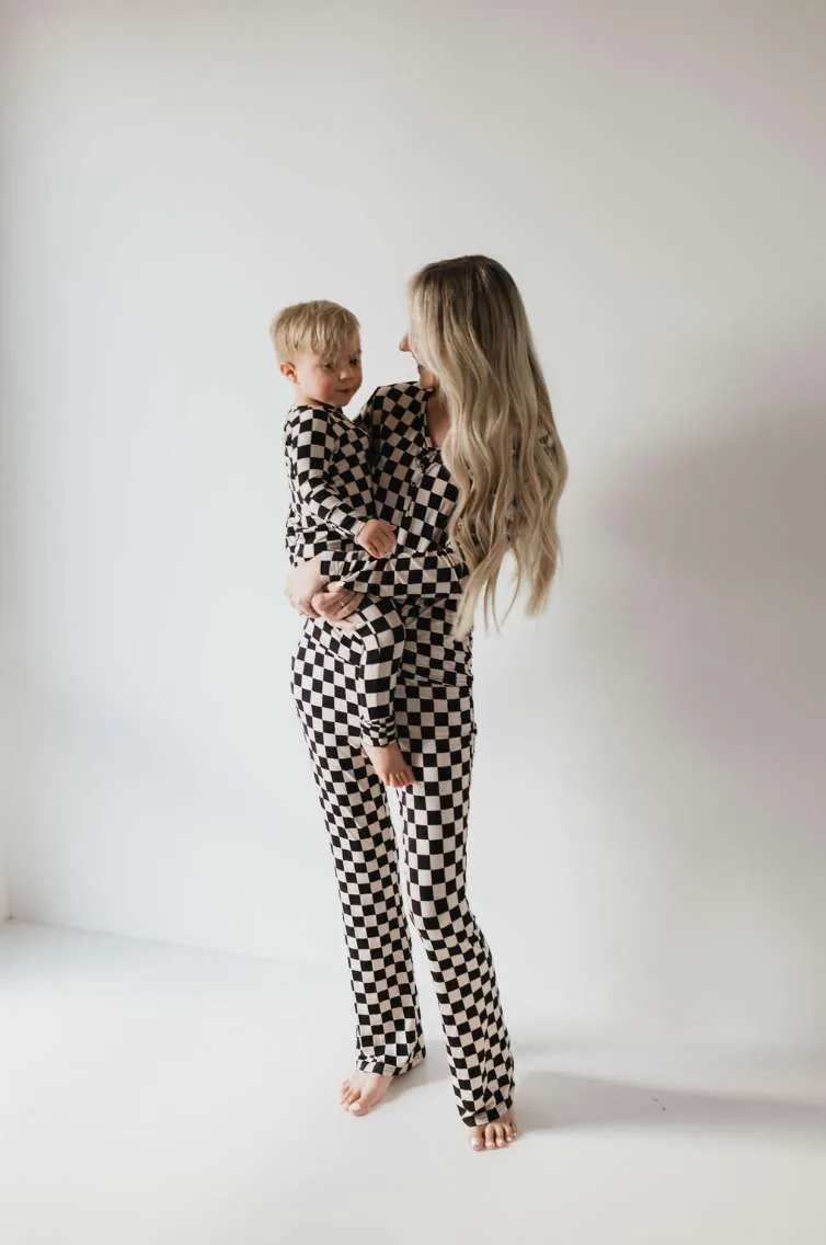 Black Checkerboard | Women's Bamboo Pajamas