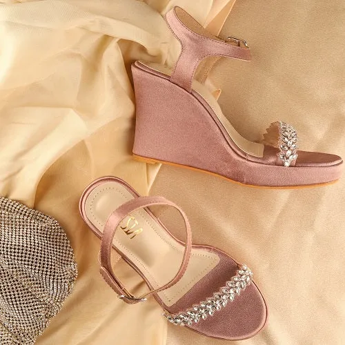 Bling Bride (Wedges , Pink Crystals)