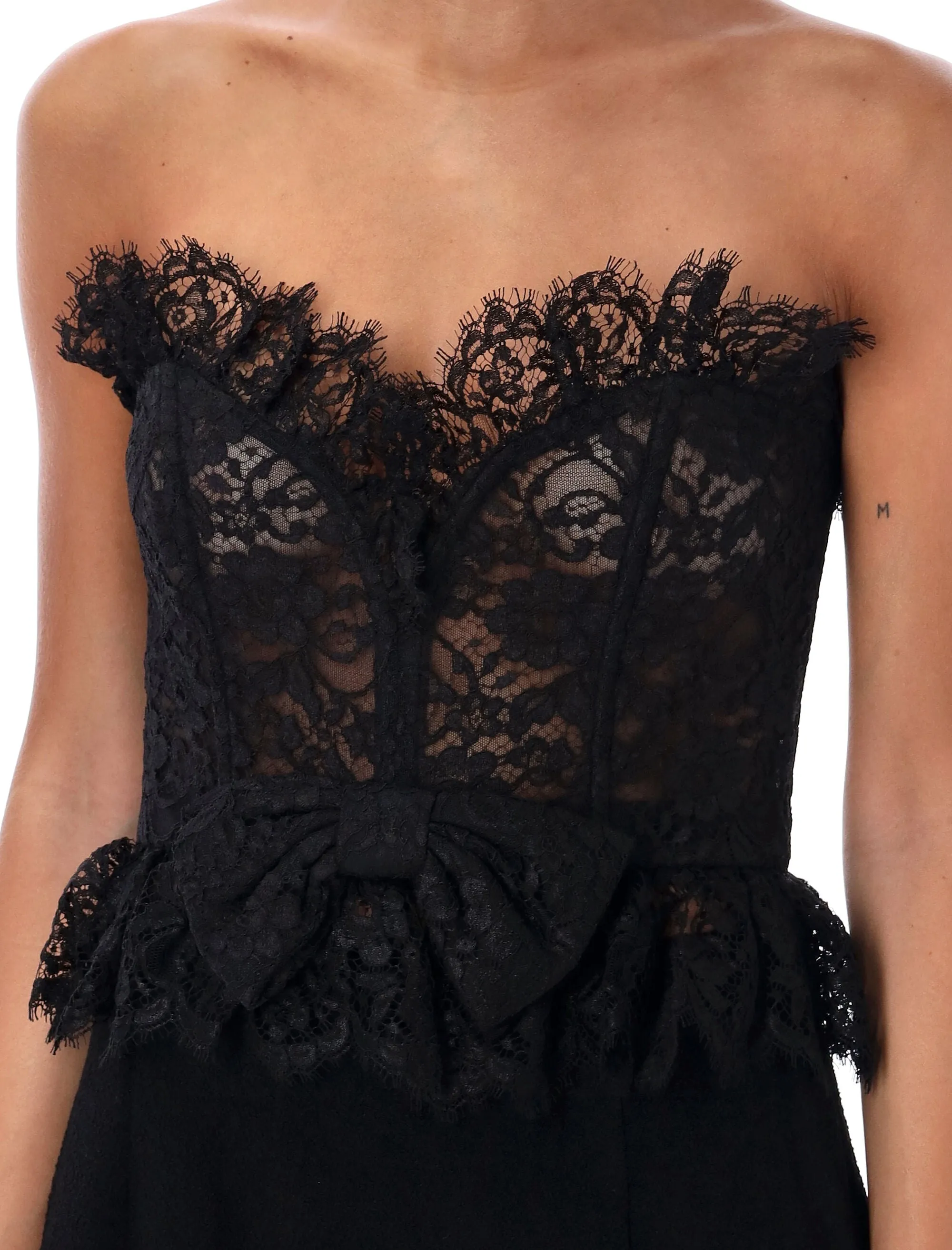 BOW LACE BUSTIER TOP