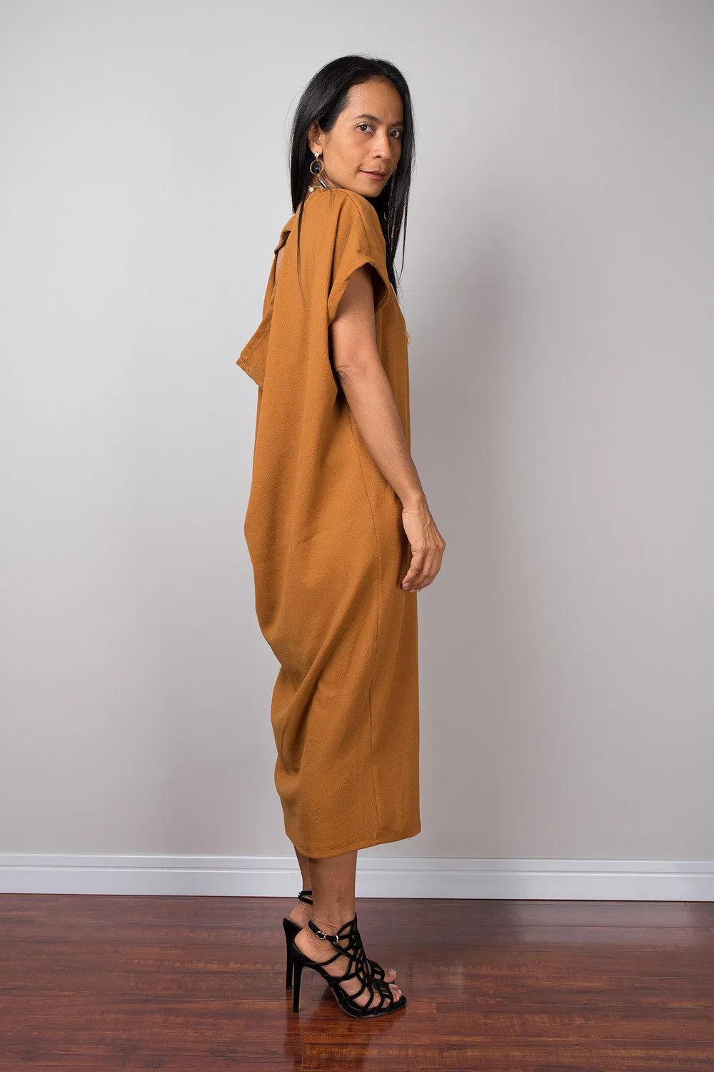 Brown, Loose fit dress