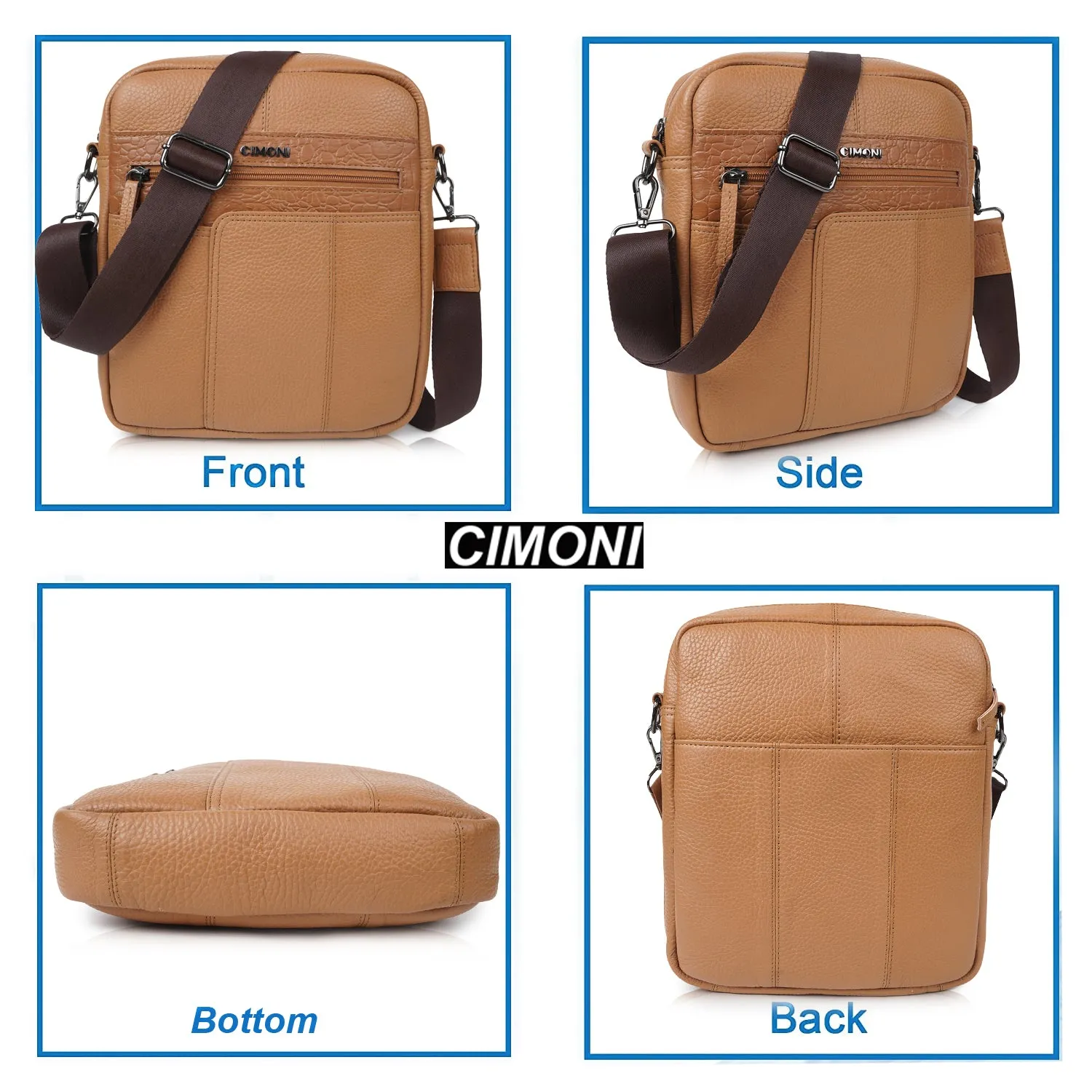 CIMONI Genuine Leather Casual Crossbody Daytrip Shoulder Men Sling bag