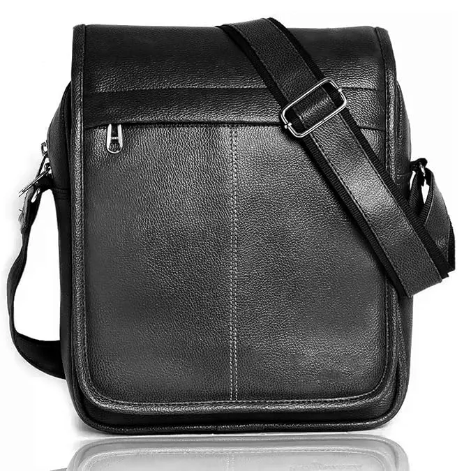 CIMONI® Premium Vehan Leather Bag for Men Classic Side Bag Multiple Compartments Shoulder Bag With Adjustable Strap Cross Body Bag for Travel, Office, Collage