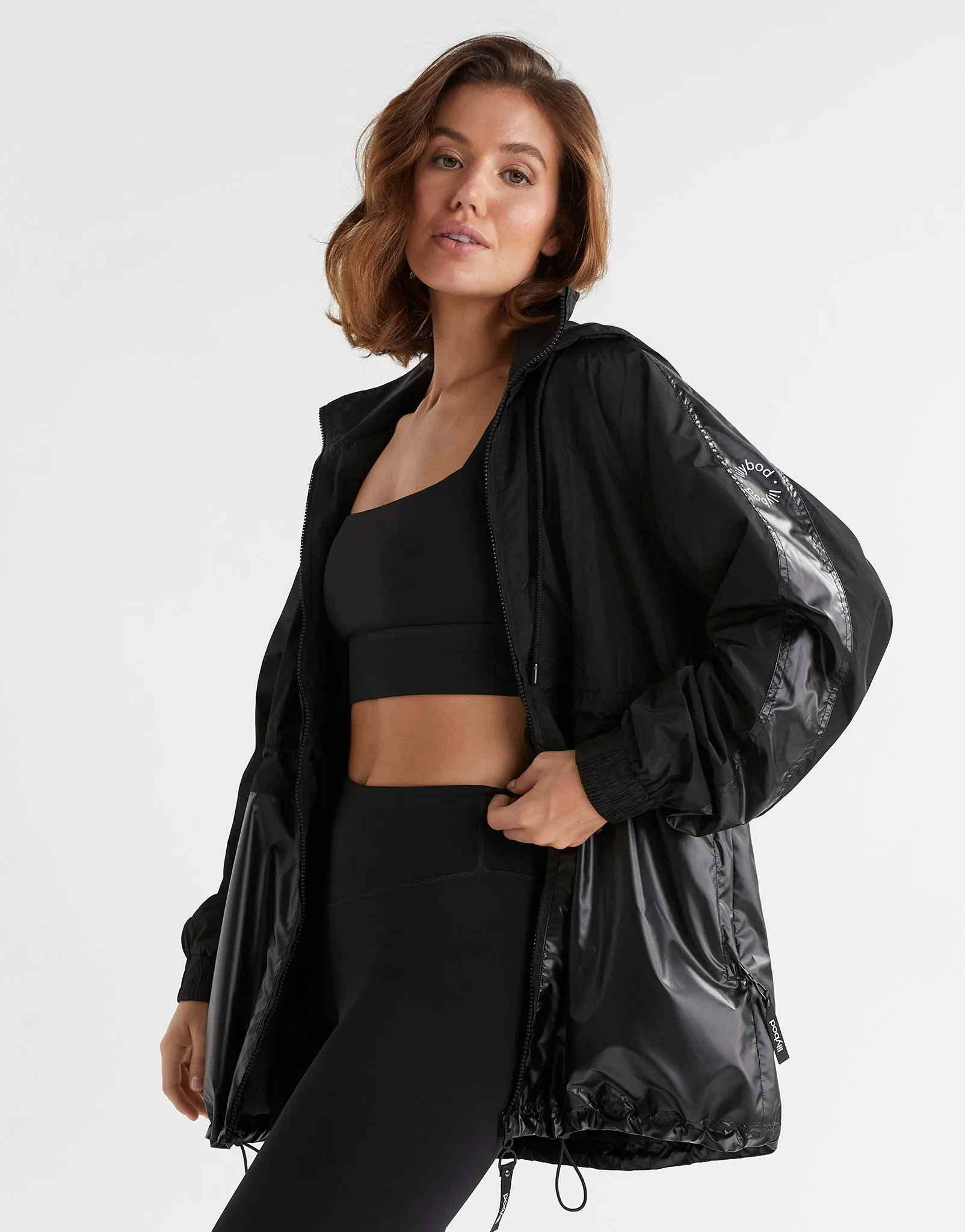 Clara Windbreaker Jacket - Tarmac Black