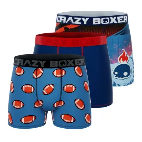 CRAZYBOXER Sport Football Men's Boxer Briefs (3 Pack)