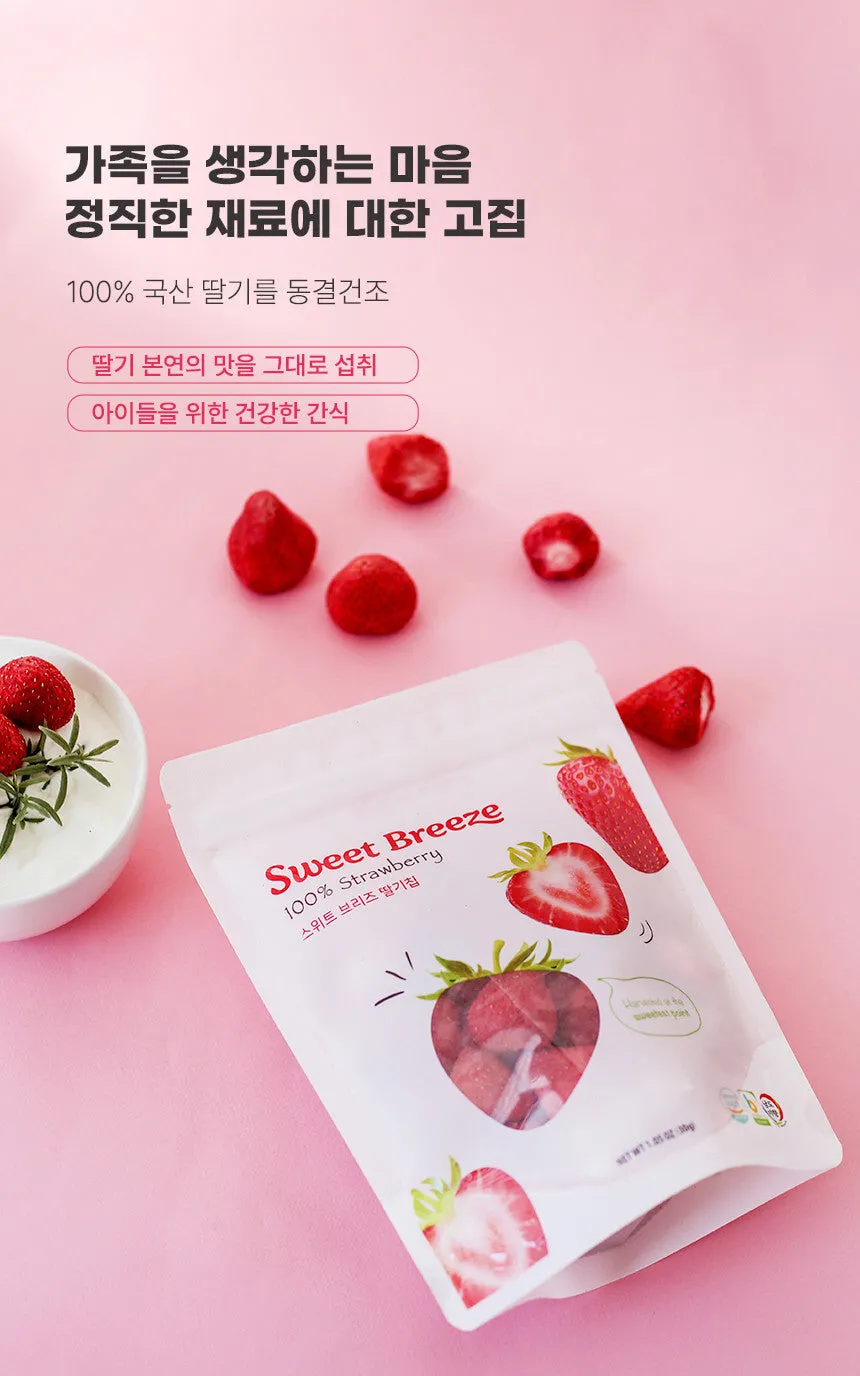 Crispy 100% Real Strawberry Freeze Dried Fruits Sweet Breeze Snacks Strawberries