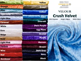 Crushed Velvet fabric, Panne Velour Fabric, 100% Polyester Velvet