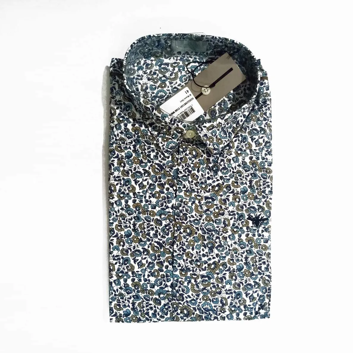 D.I.O.R - Men Floral Print Long Sleeve Slim Fit Casual Shirt  DI511