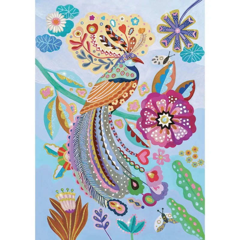 Djeco: 50pc Wizzy Puzzle Sparkling Bird