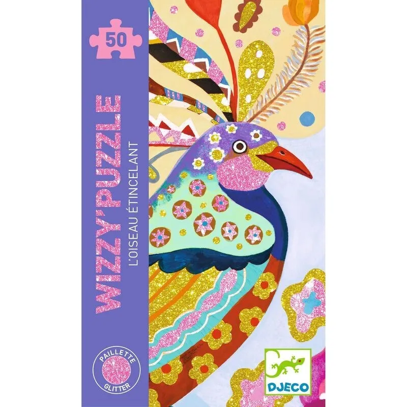 Djeco: 50pc Wizzy Puzzle Sparkling Bird