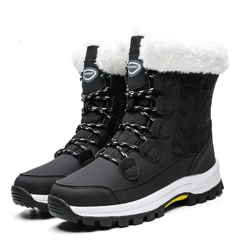 Groovywish Snow Boots Women Winter Keep Warm Water-proof Shoes