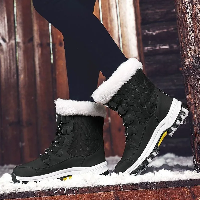 Groovywish Snow Boots Women Winter Keep Warm Water-proof Shoes