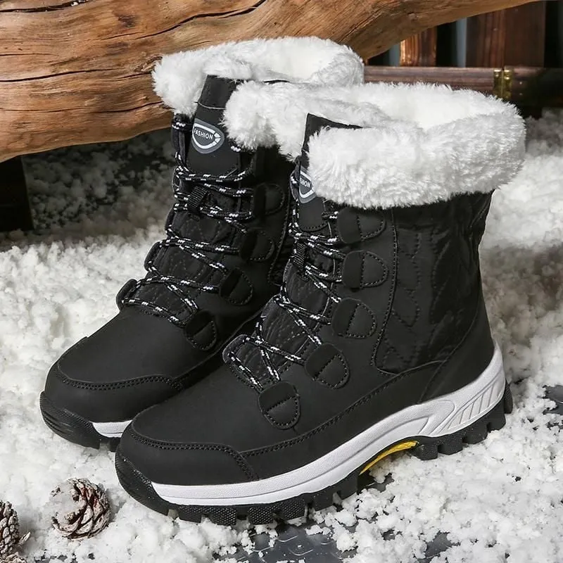 Groovywish Snow Boots Women Winter Keep Warm Water-proof Shoes