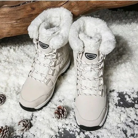 Groovywish Snow Boots Women Winter Keep Warm Water-proof Shoes