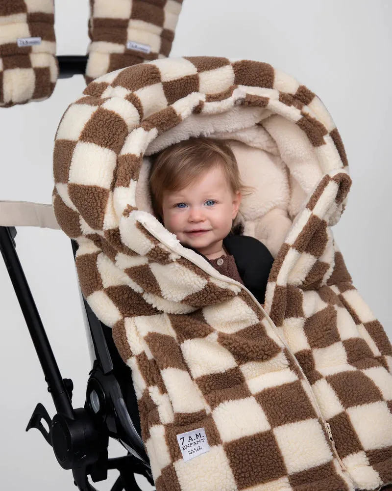 >7 A.M. Enfant Blanket 212 Evolution CHECKER BERBER - Checkers Tan (6M-4T)