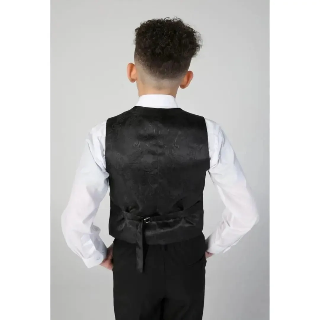 Harry - Boy's 3 Piece Black Tuxedo Suit