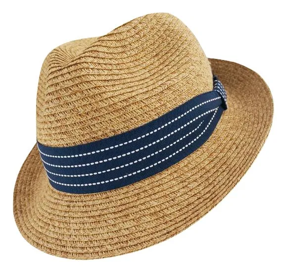 HW Collection Kids Braided Fedora - Tan