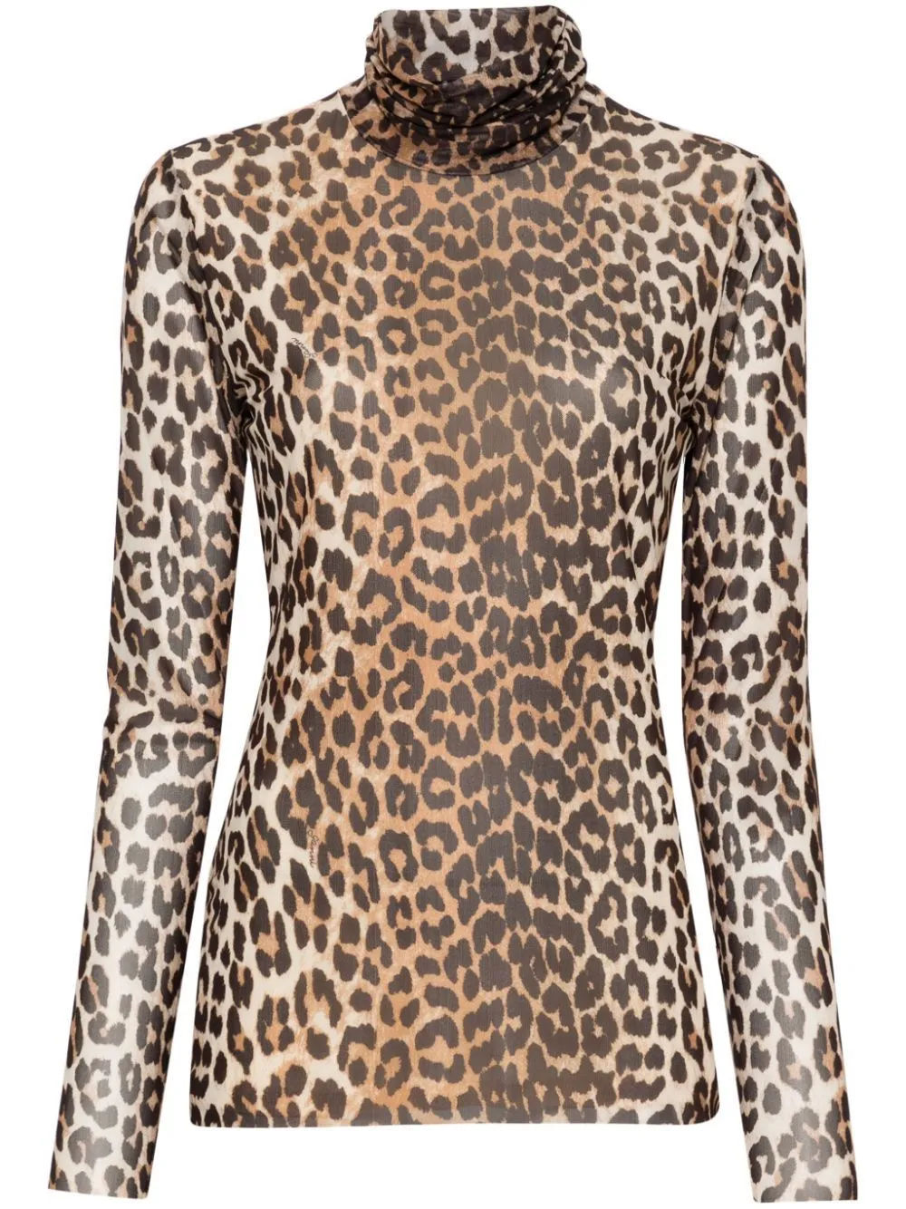 LEOPARD PRINT MESH TOP