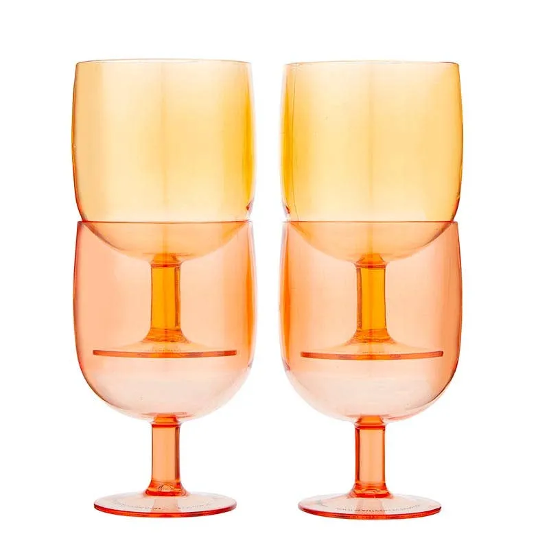 Melon / Orange Acrylic Glasses