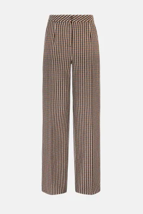 Miggy Trousers In Tan & Ivory Merino Shetland