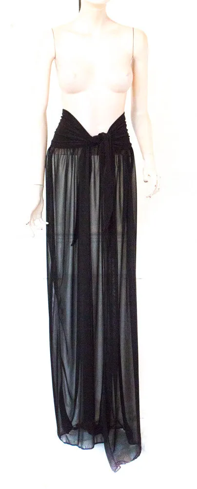 Multiway black chiffon wrap