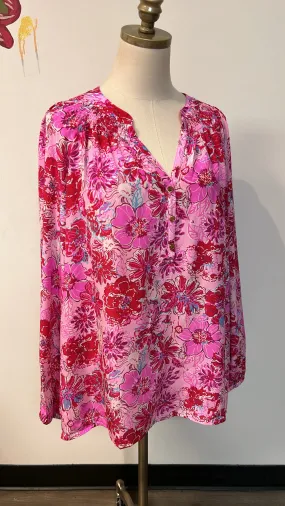 New Lilly Pulitzer Elsa Lilac Thistle Top, XXL