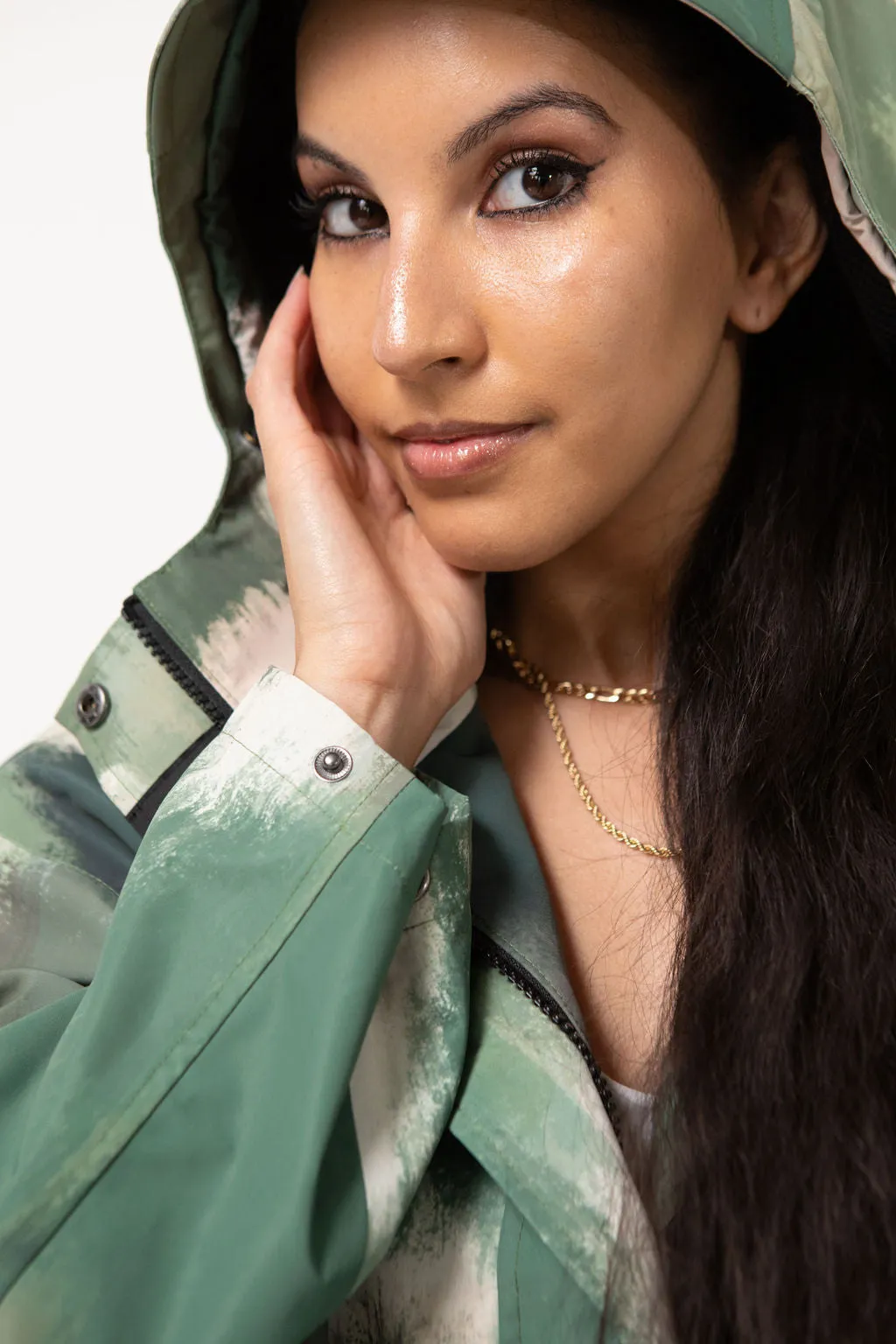 Olive Mist - waterproof, unisex, oversized anorak