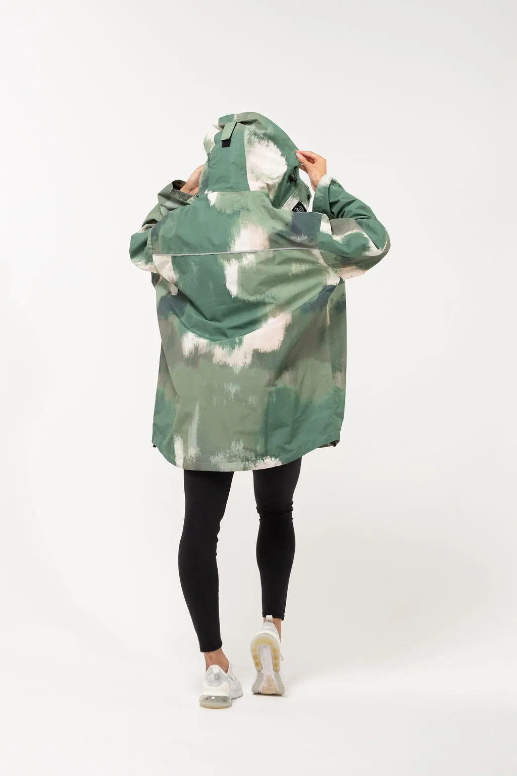 Olive Mist - waterproof, unisex, oversized anorak