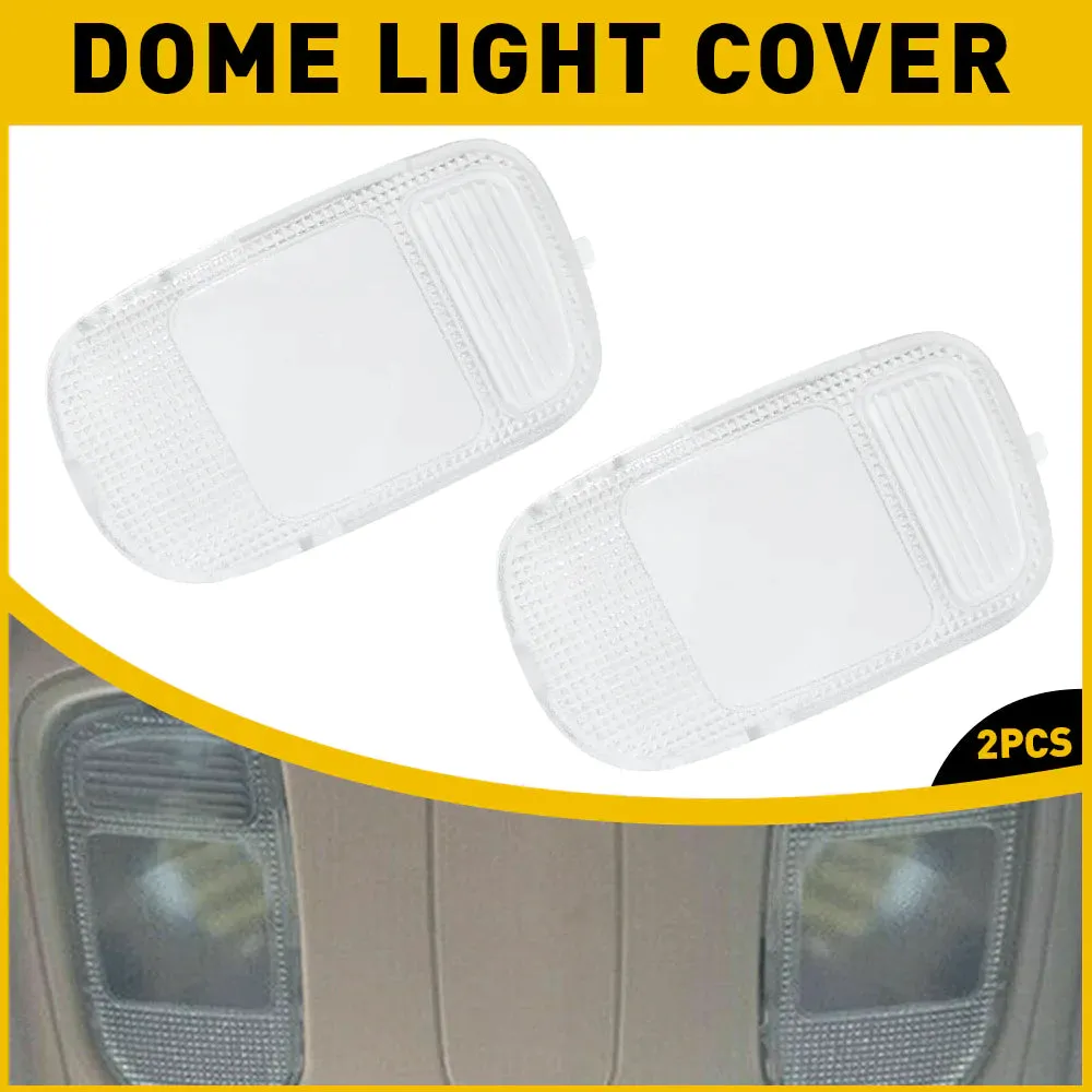 Pair Clear Overhead Console Reading Lamp Shell for Dodge Ram 02-08 1500, 03-09 2500 3500, 08-10 4500 5500