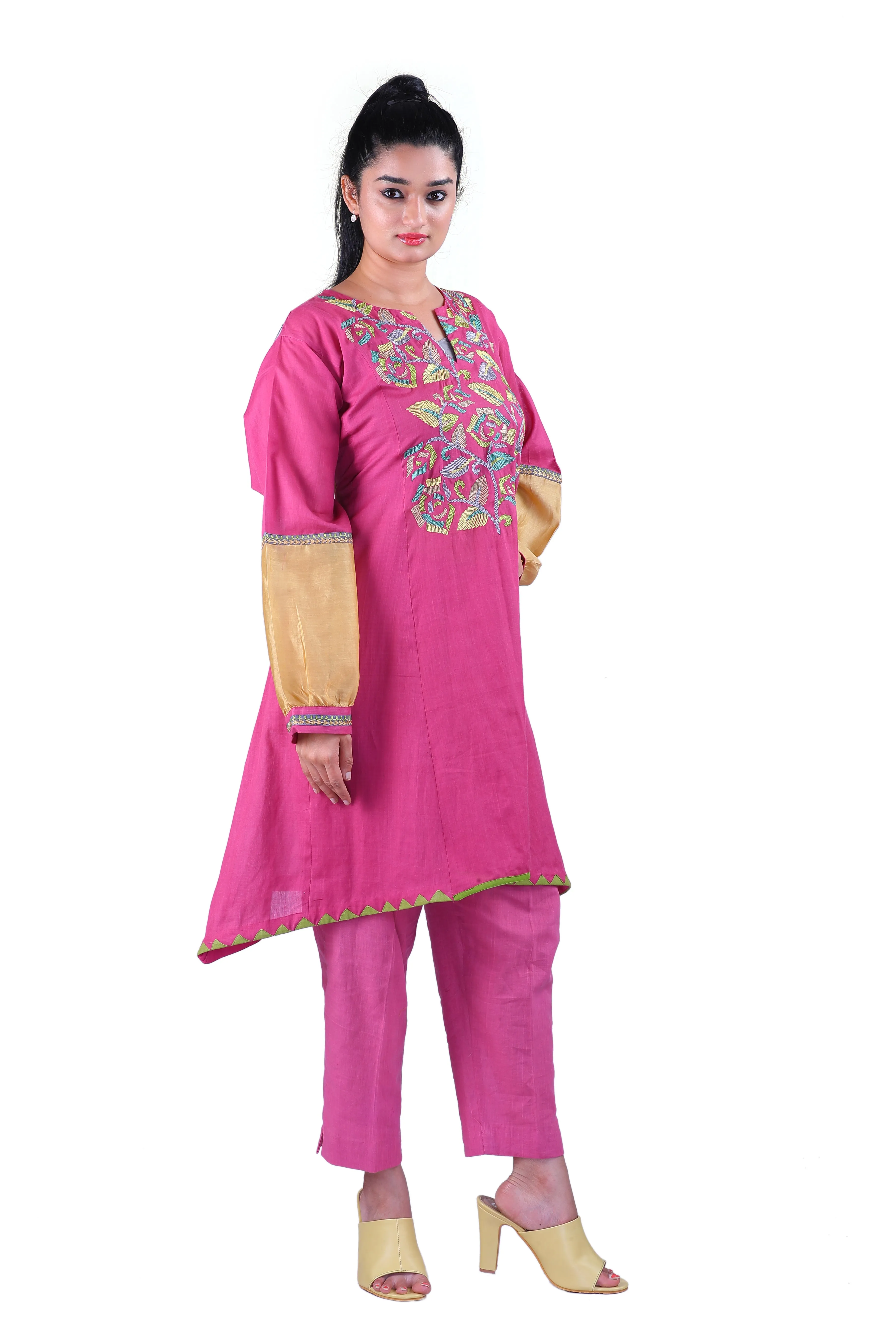 Pink  kurta