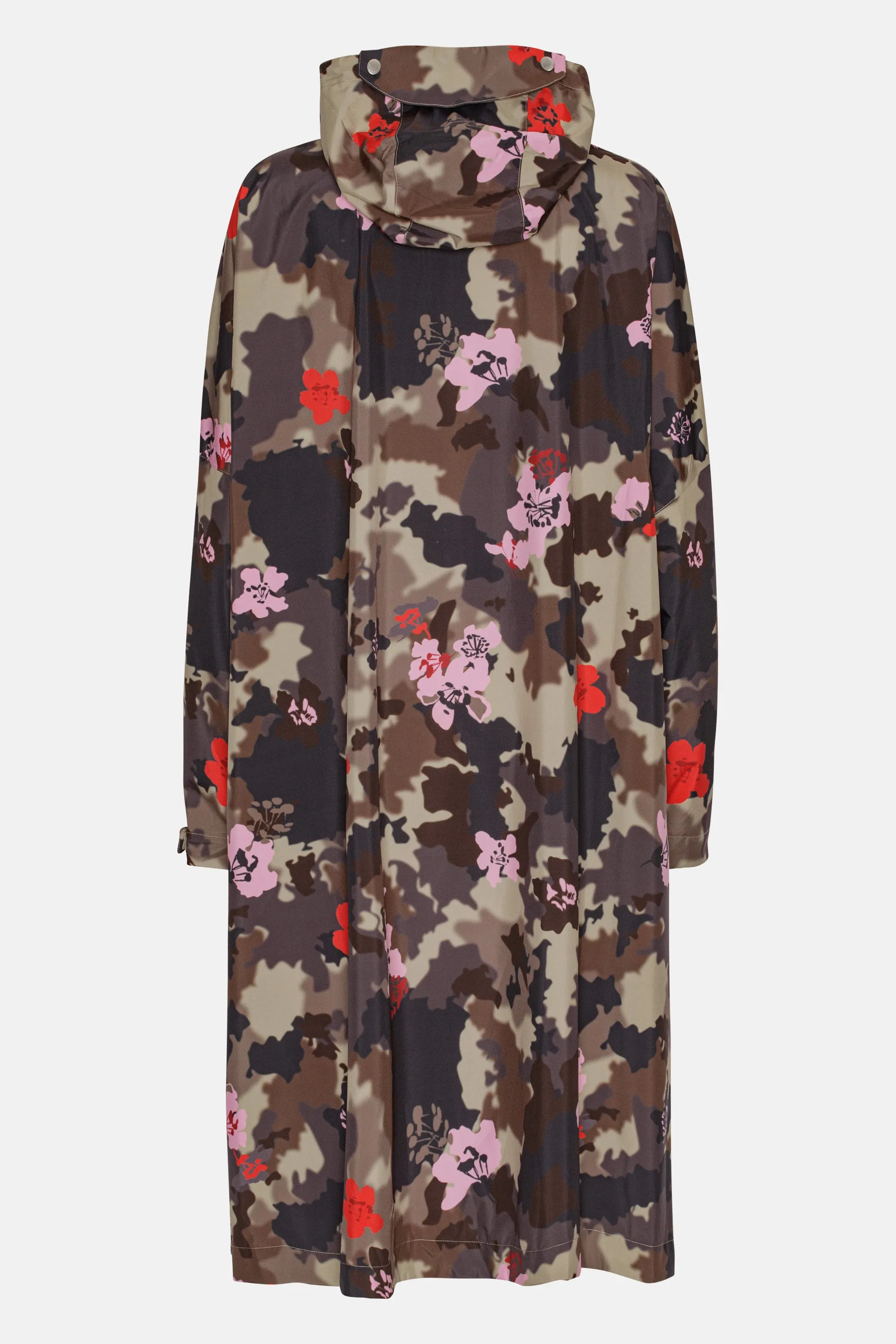 Poncho w. Sleeves - Floral Camo