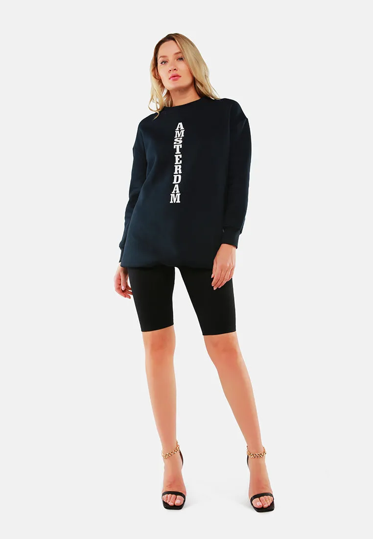 Printed Oversized Live-In Sweatshirt By Ruw