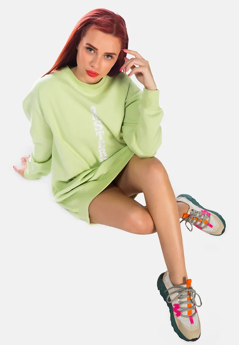 Printed Oversized Live-In Sweatshirt By Ruw