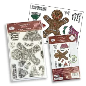 "Gingerbread Friends” Crystal Art A6 Stamp Set